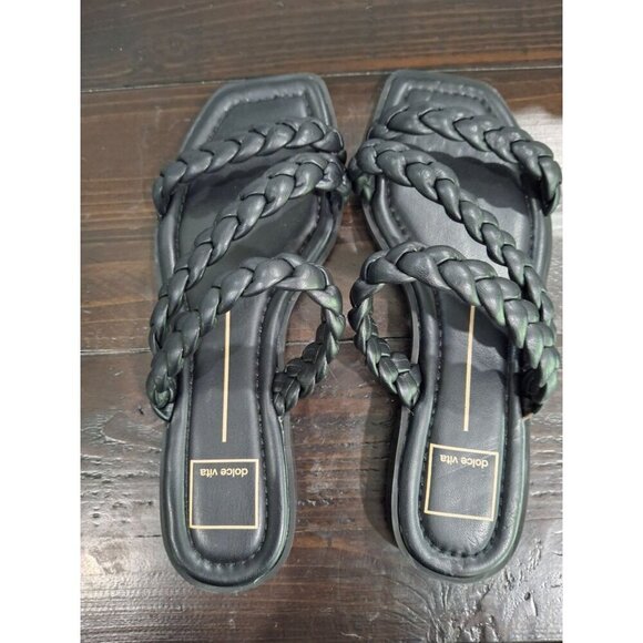 NWOB Doce Vita Iman Black Braided Slide Sandal/Sz. 6 - Picture 9 of 10